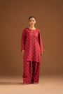 maroon linen shirt for women pakistani ladies top