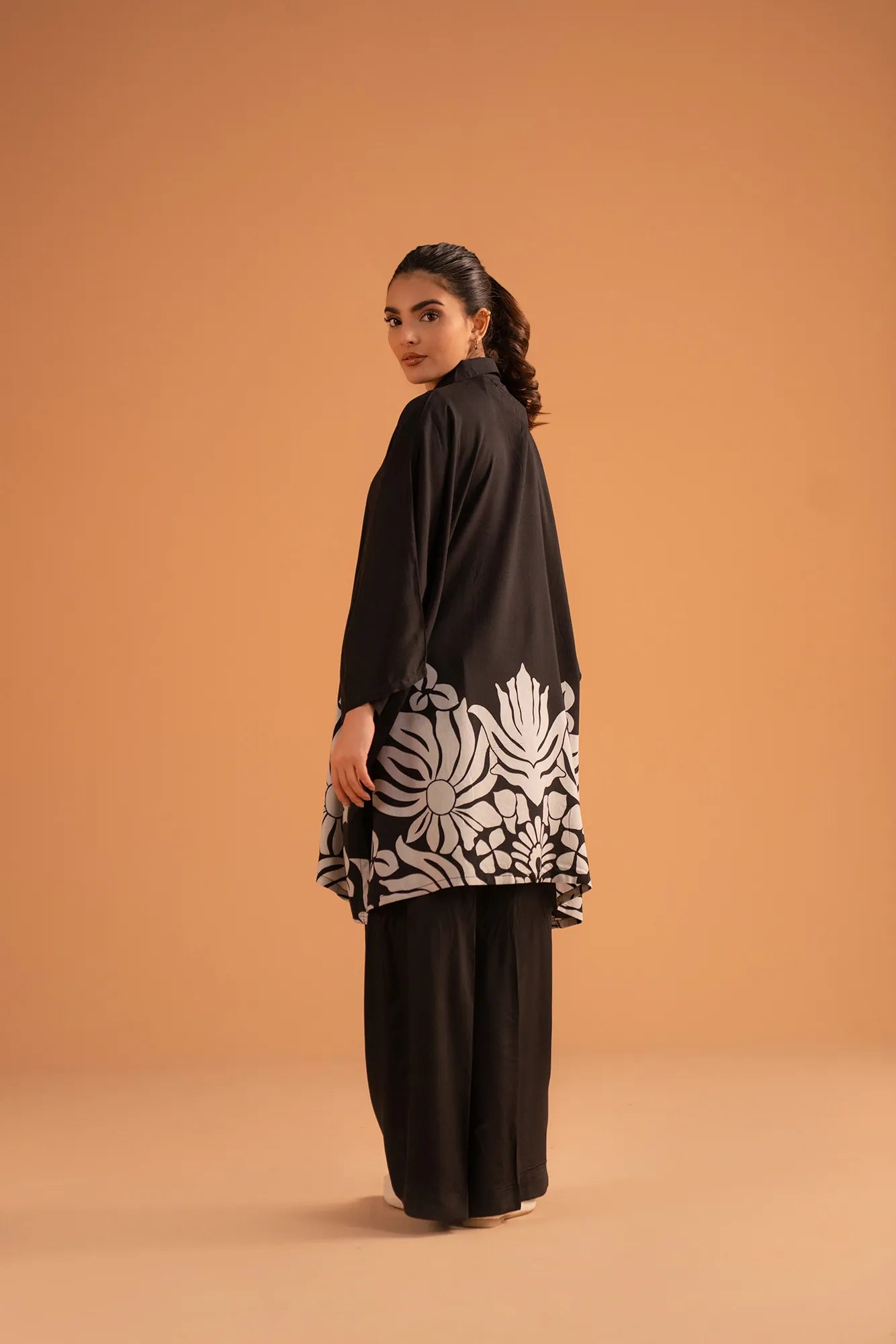 1 Piece Printed Linen Shirt Pret Fall - 25