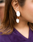 Contemporary White Earrings