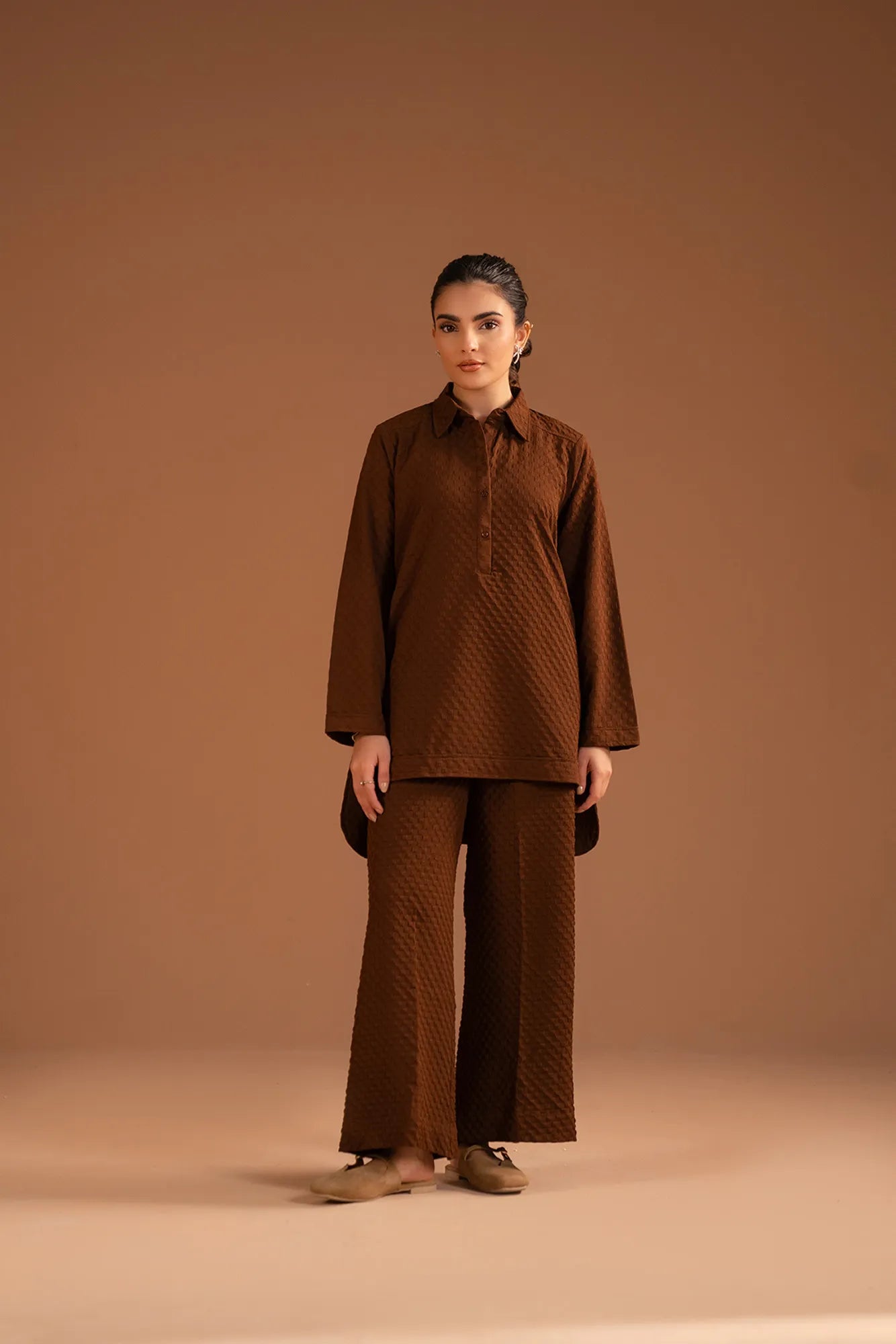 2 Piece Solid Co-Ord Set Pret Fall - 25