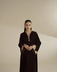 1 Piece Embroidered Velvet Kaftan