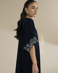 1 Piece Velvet Embroidered Kaftan