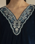 1 Piece Velvet Embroidered Kaftan