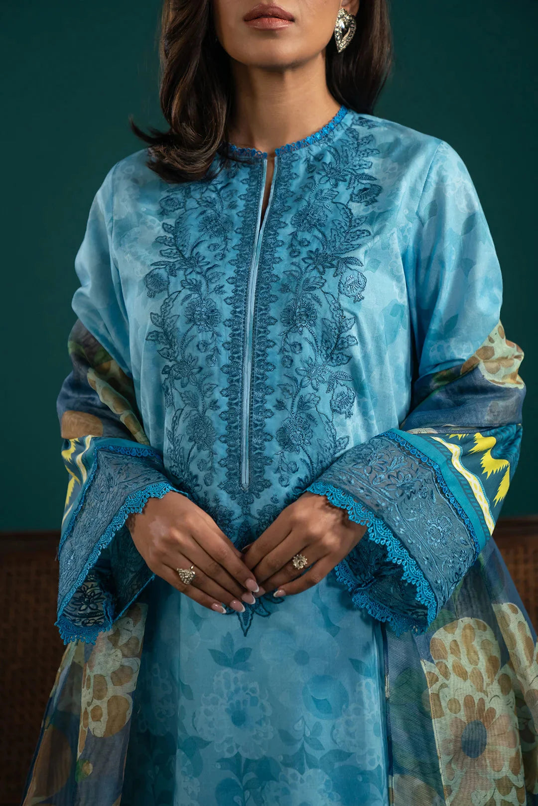 3 Piece Embroidered Lawn Suit Unstitched SS - 25
