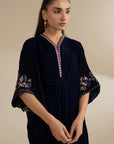 1 Piece Embroidered Velvet Kaftan