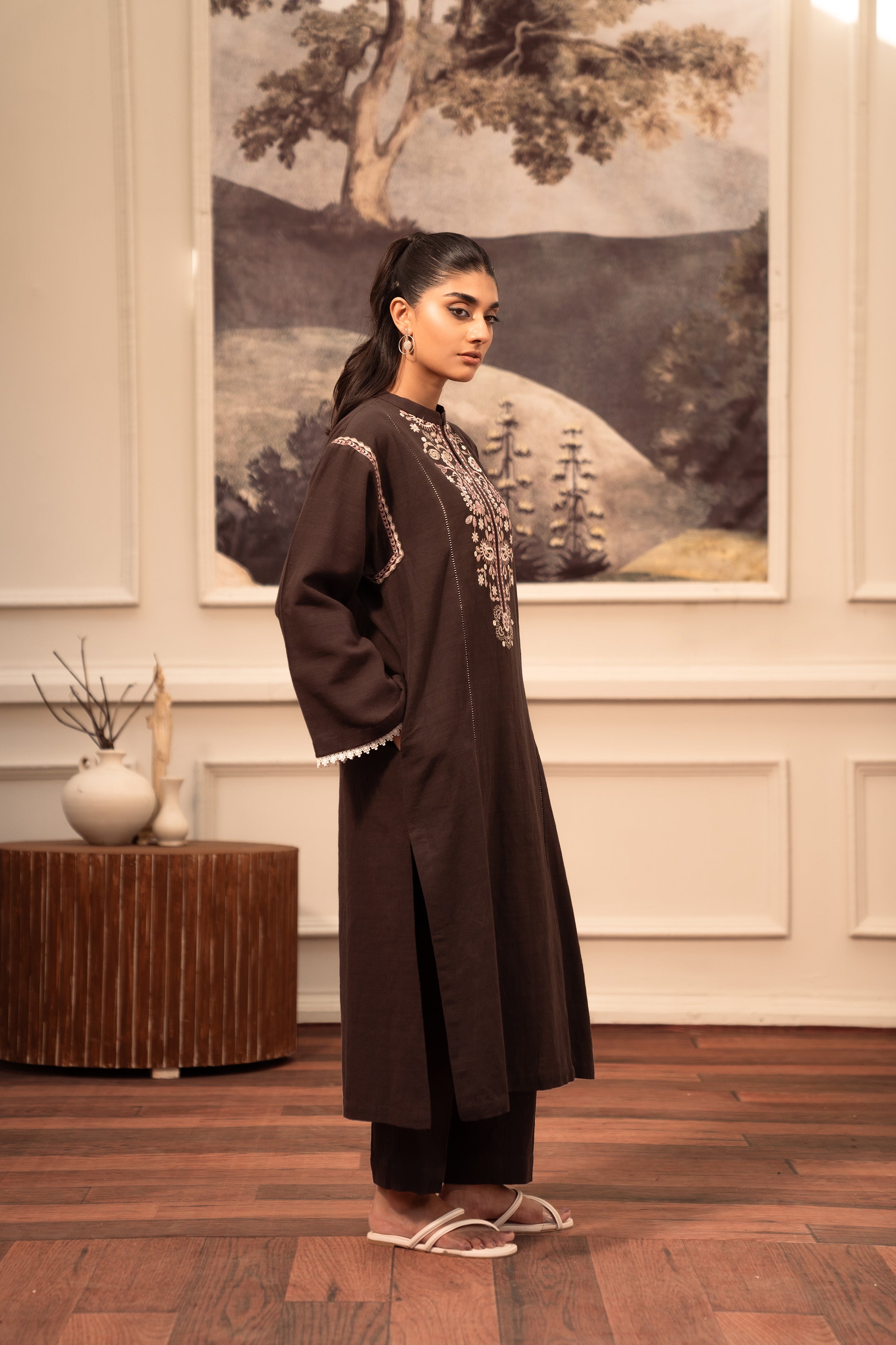 2 Piece Khaddar Suit Pret Winter-24