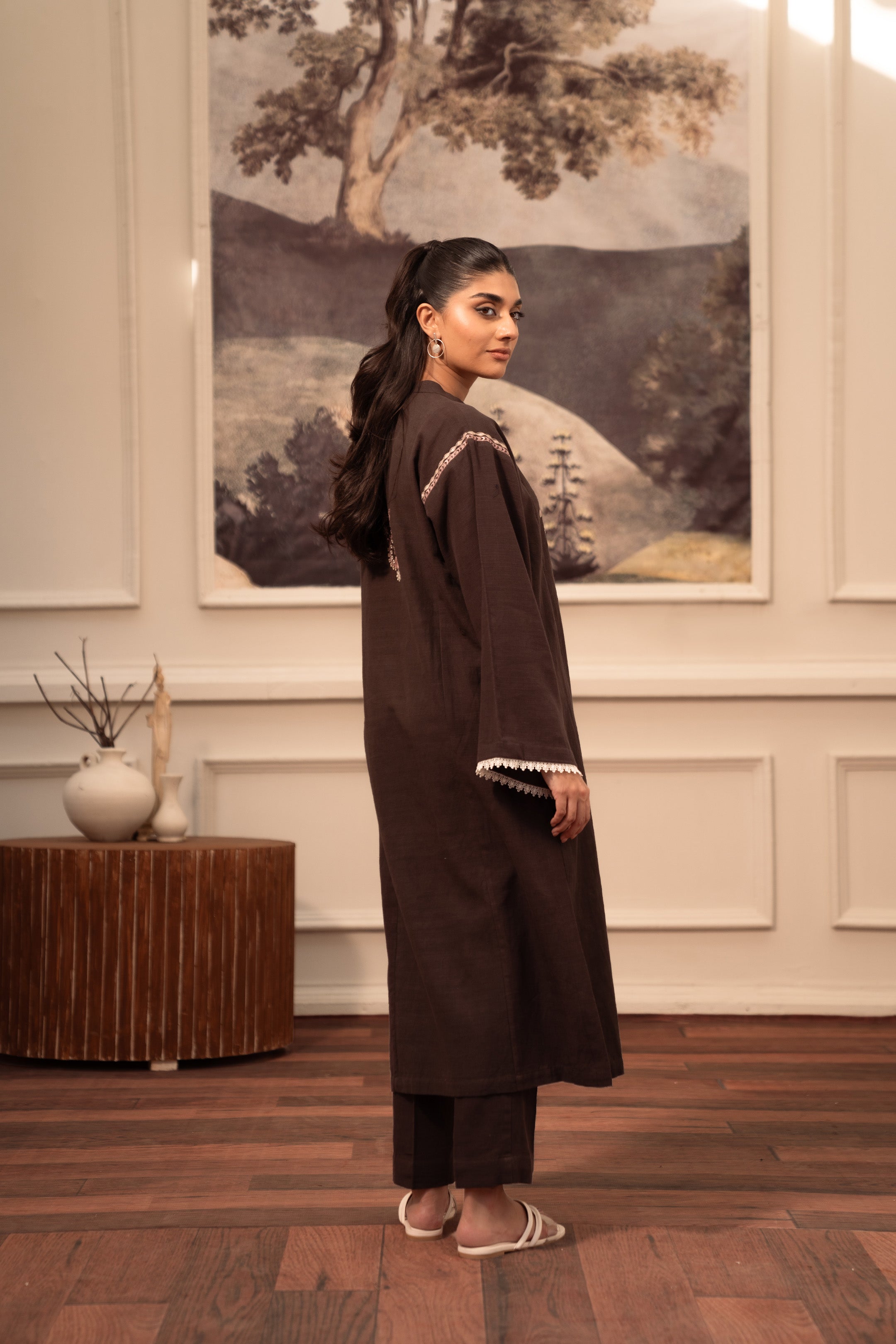 2 Piece Khaddar Suit Pret Winter-24