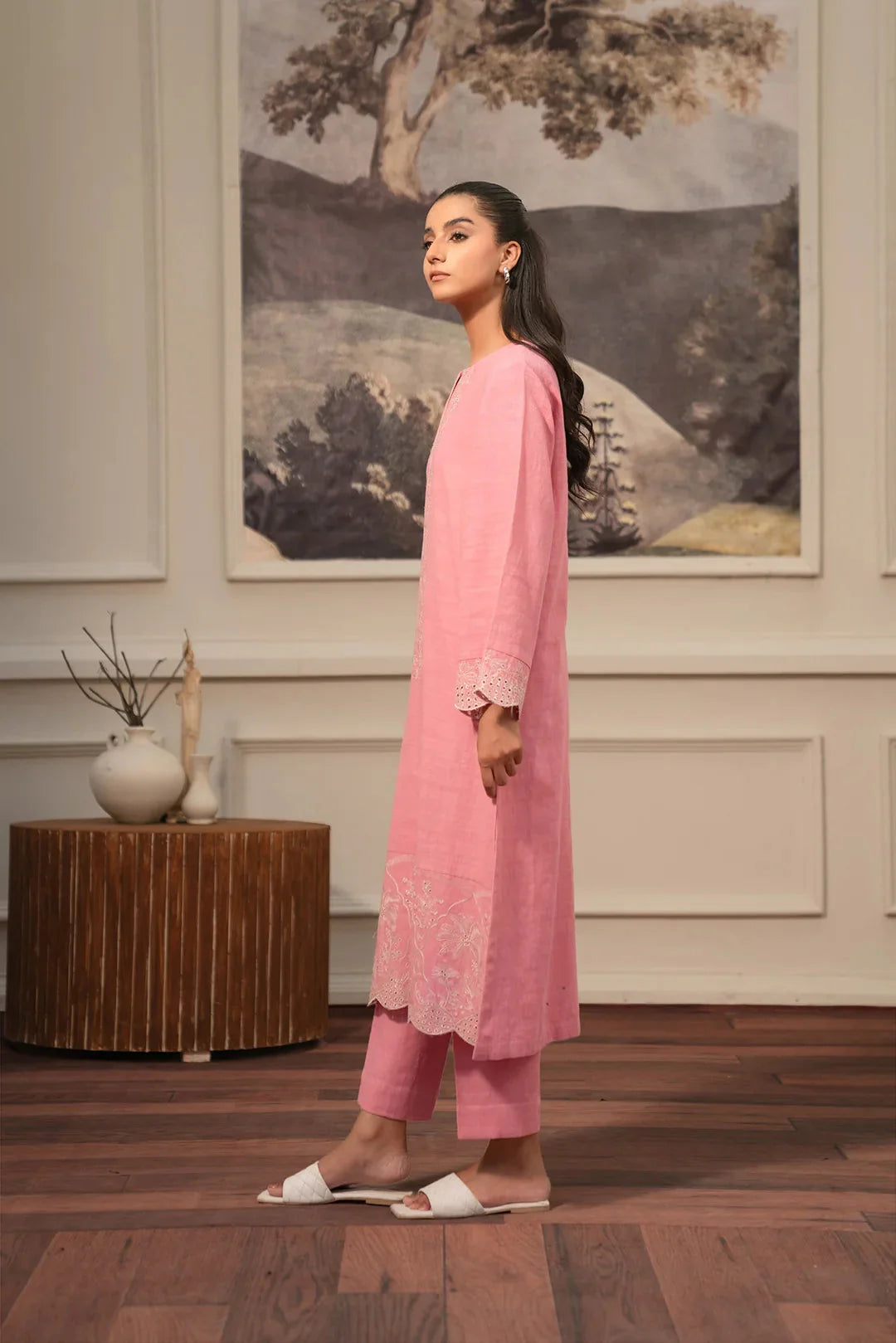 2 Piece Embroidered Khaddar Suit Pret Winter-24