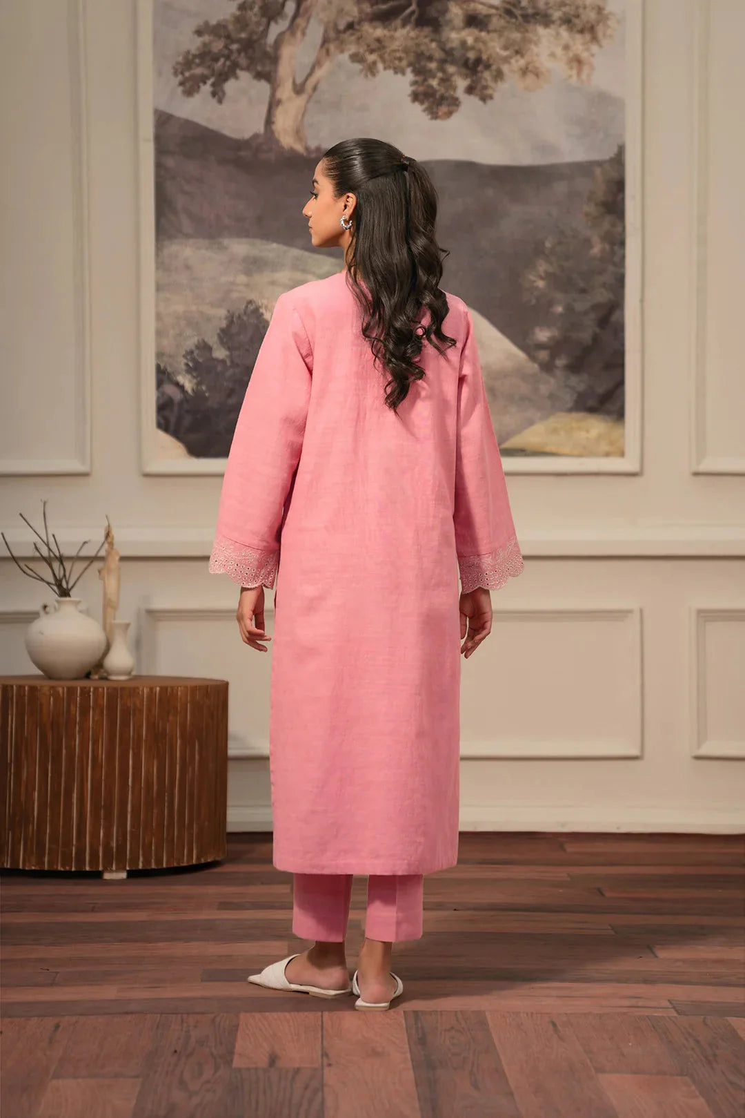 2 Piece Embroidered Khaddar Suit Pret Winter-24