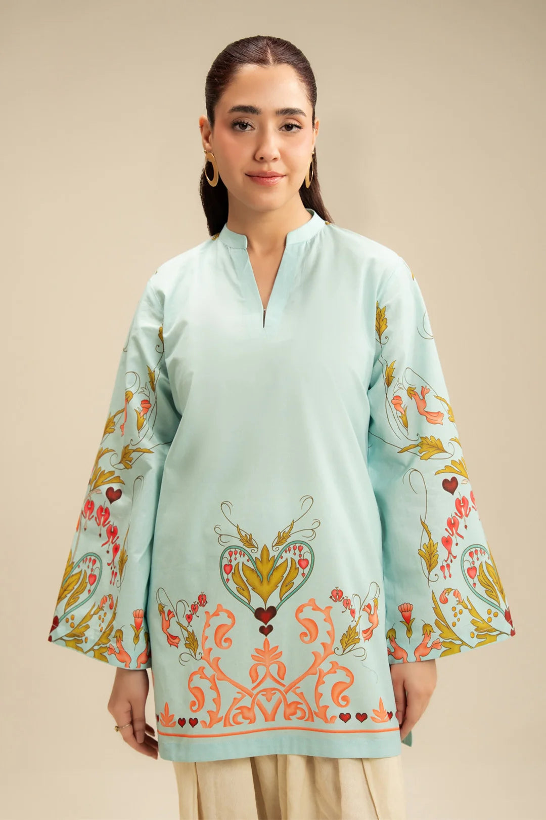 1 Piece Printed Cambric Shirt Pret SS - 26