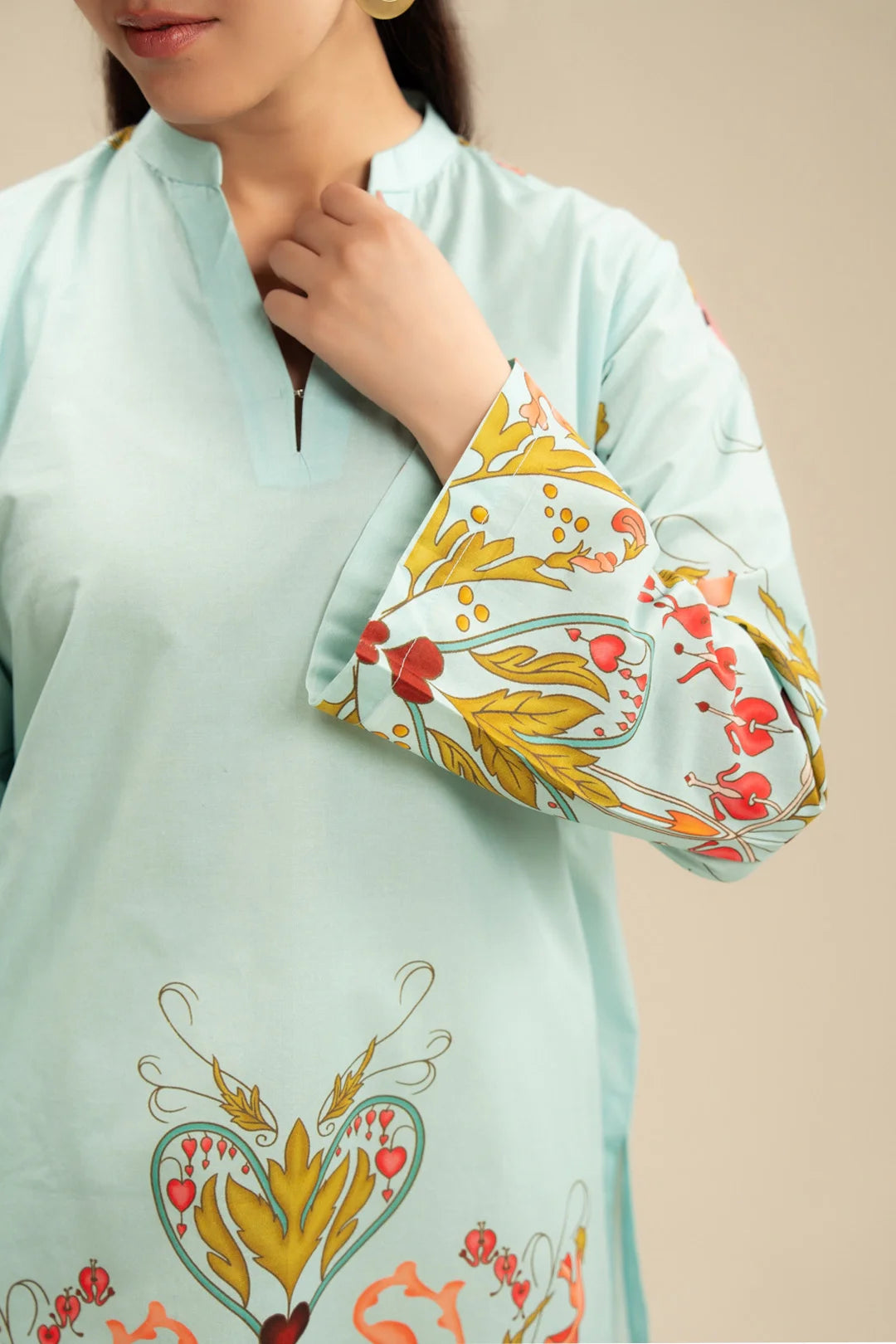 1 Piece Printed Cambric Shirt Pret SS - 26