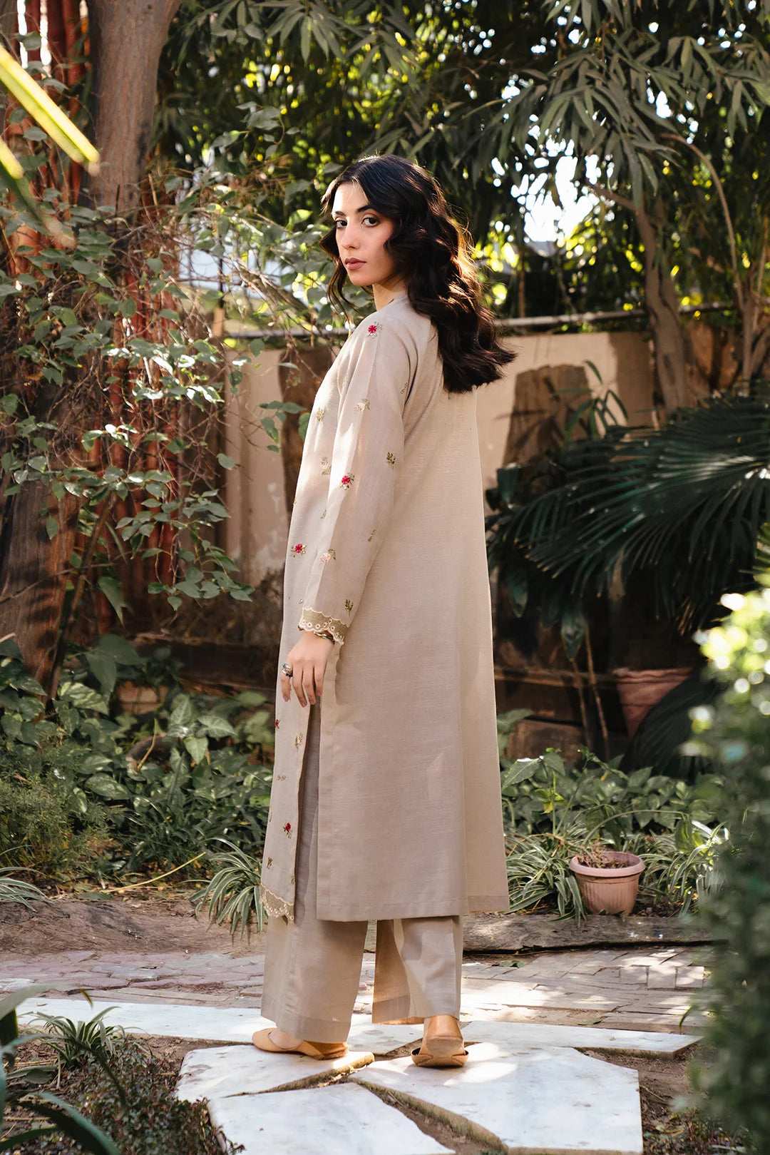 2 Piece Embroidered Khaddar Suit