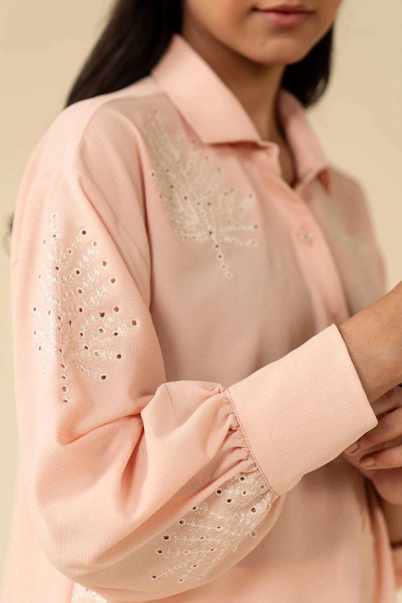 1 Piece Embroidered Georgette Shirt Pret SS - 25