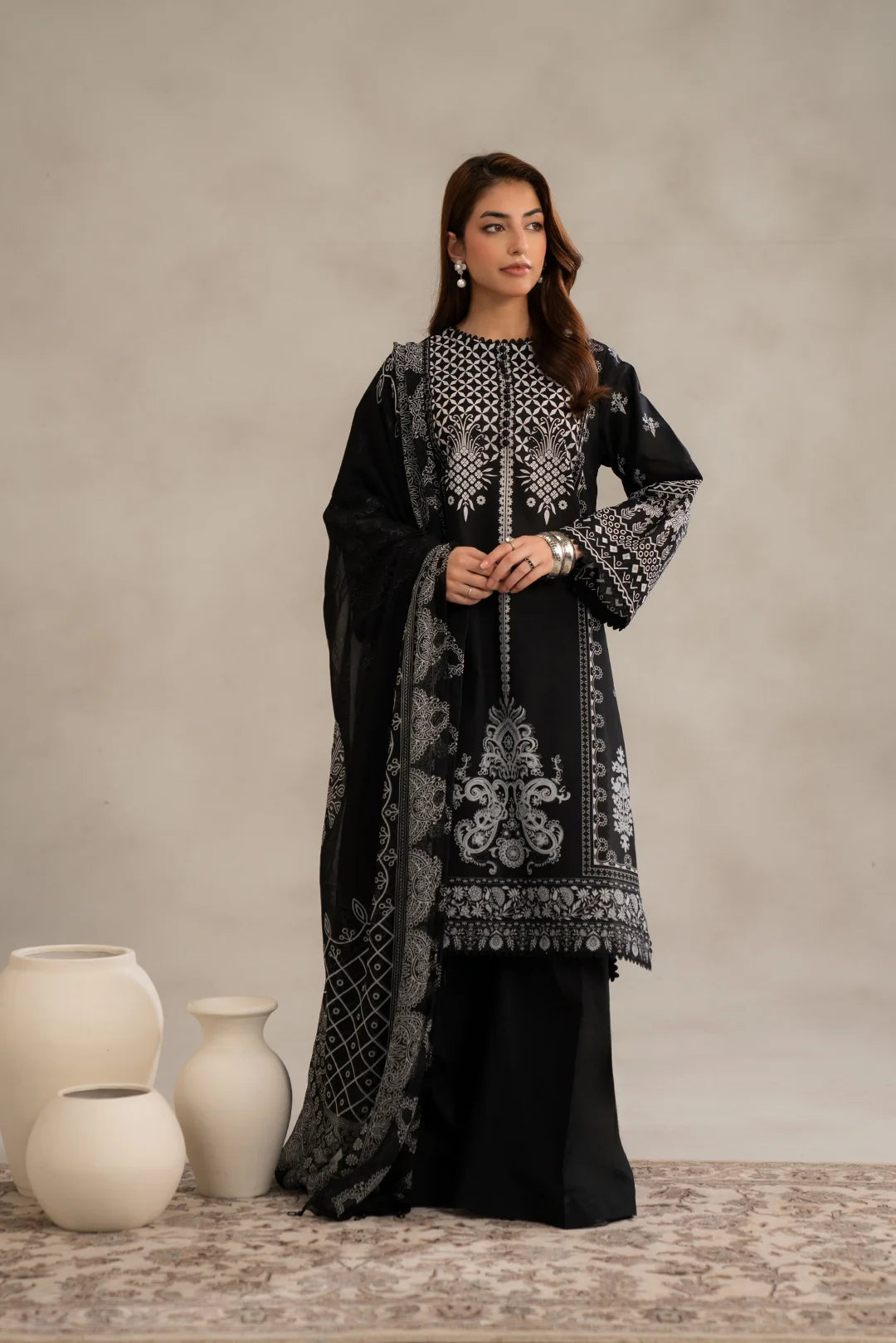 3 Piece Printed Lawn Suit Unstitched Summer - 25
