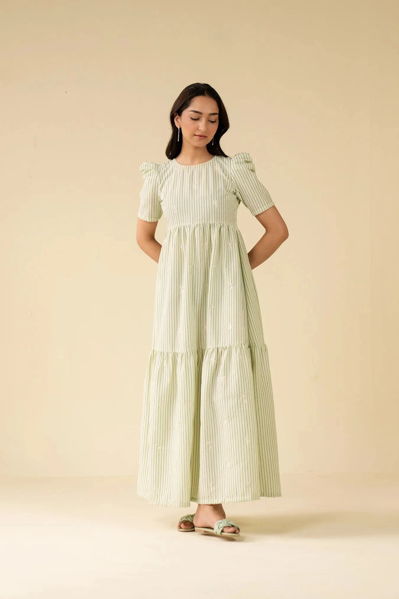 1 Piece Embroidered Maxi Dress Pret SS - 25