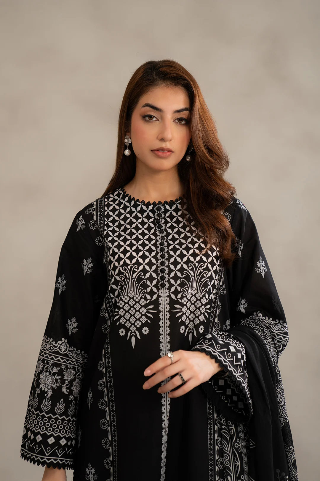 3 Piece Printed Lawn Suit Unstitched Summer - 25