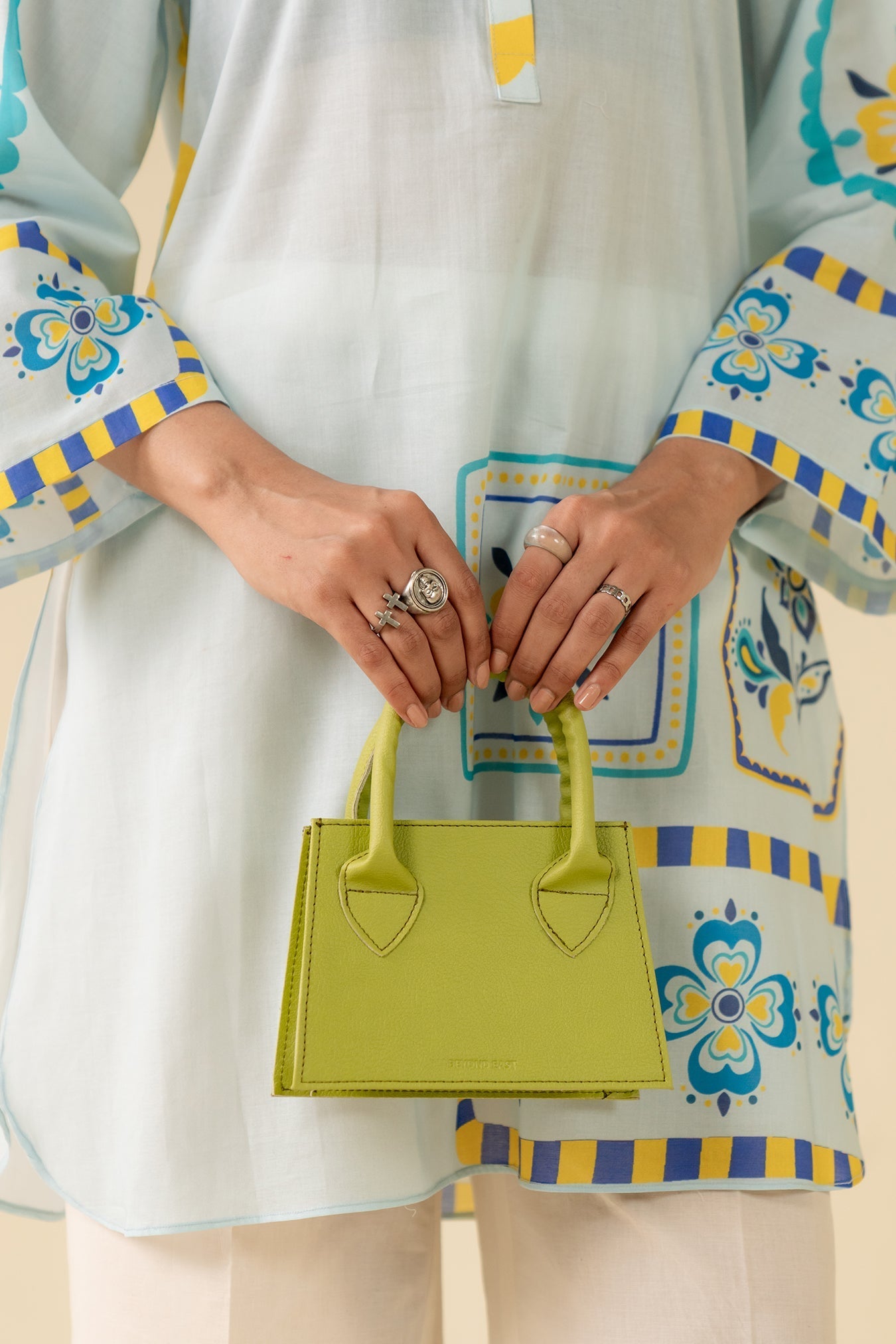 Lime Green Faux Leather Mini Handbag Beyond East Official