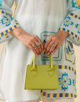 Lime Green Faux Leather Mini Handbag Beyond East Official
