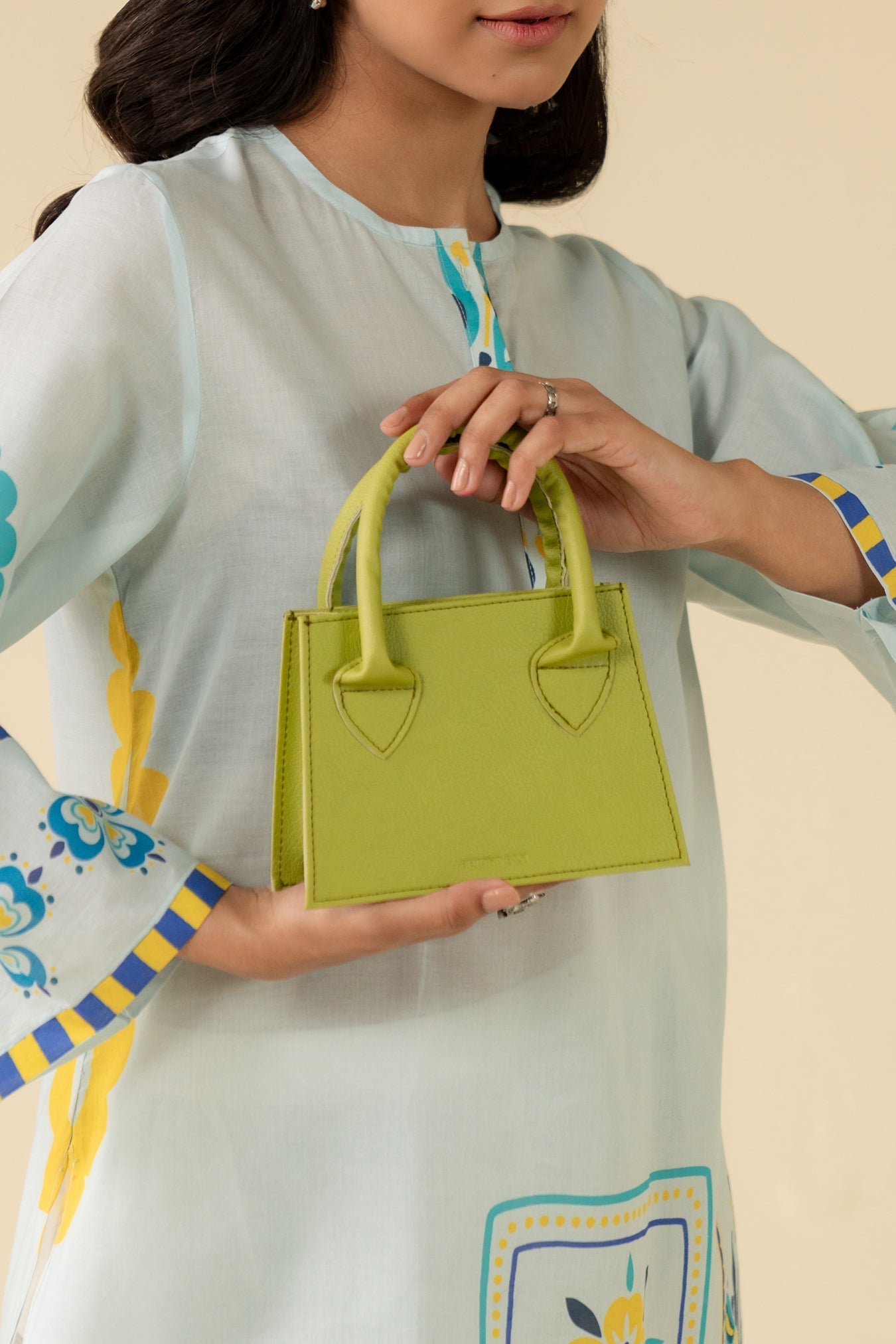 Lime Green Faux Leather Mini Handbag Beyond East Official