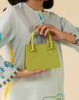 Lime Green Faux Leather Mini Handbag Beyond East Official