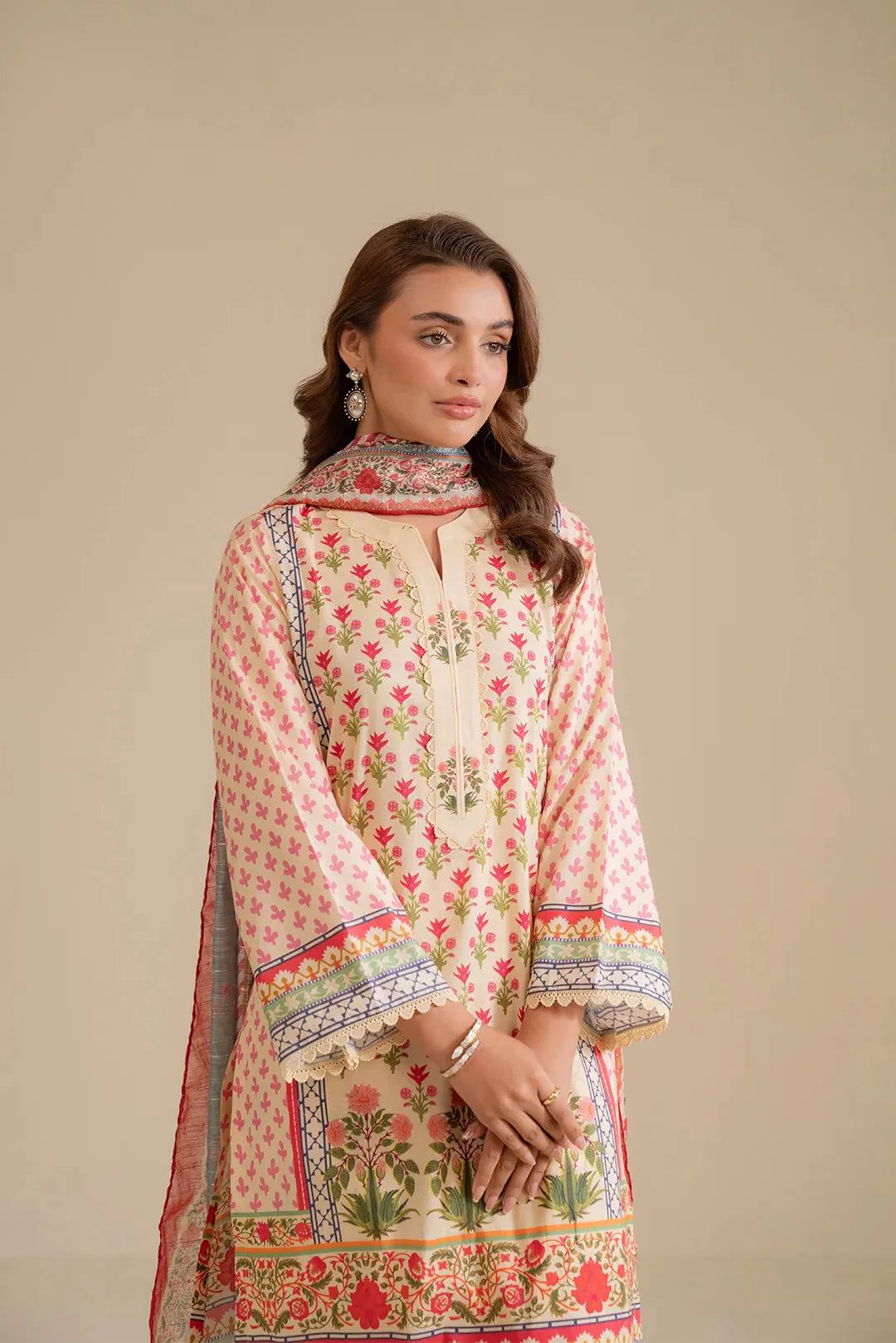 3 Piece Printed Lawn Suit Pret SS - 25