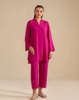 2 Piece Solid Georgette Suit Pret SS - 25