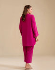 2 Piece Solid Georgette Suit Pret SS - 25