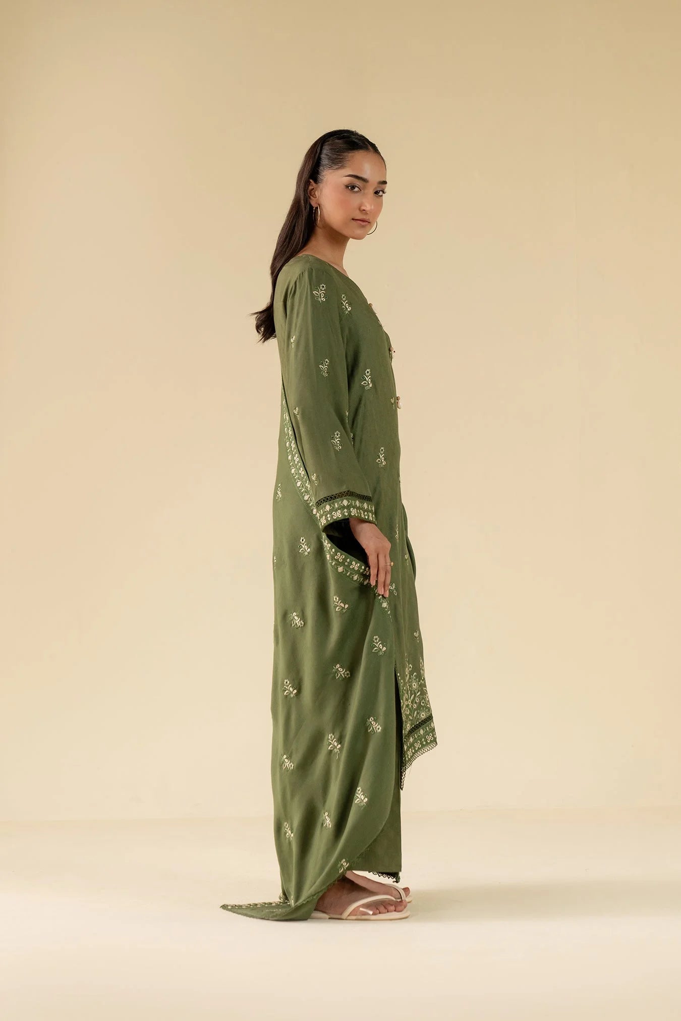 3 Piece Embroidery Dobby Suit Unstitched Winter-24