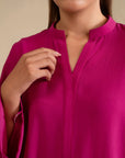 2 Piece Solid Georgette Suit Pret SS - 25