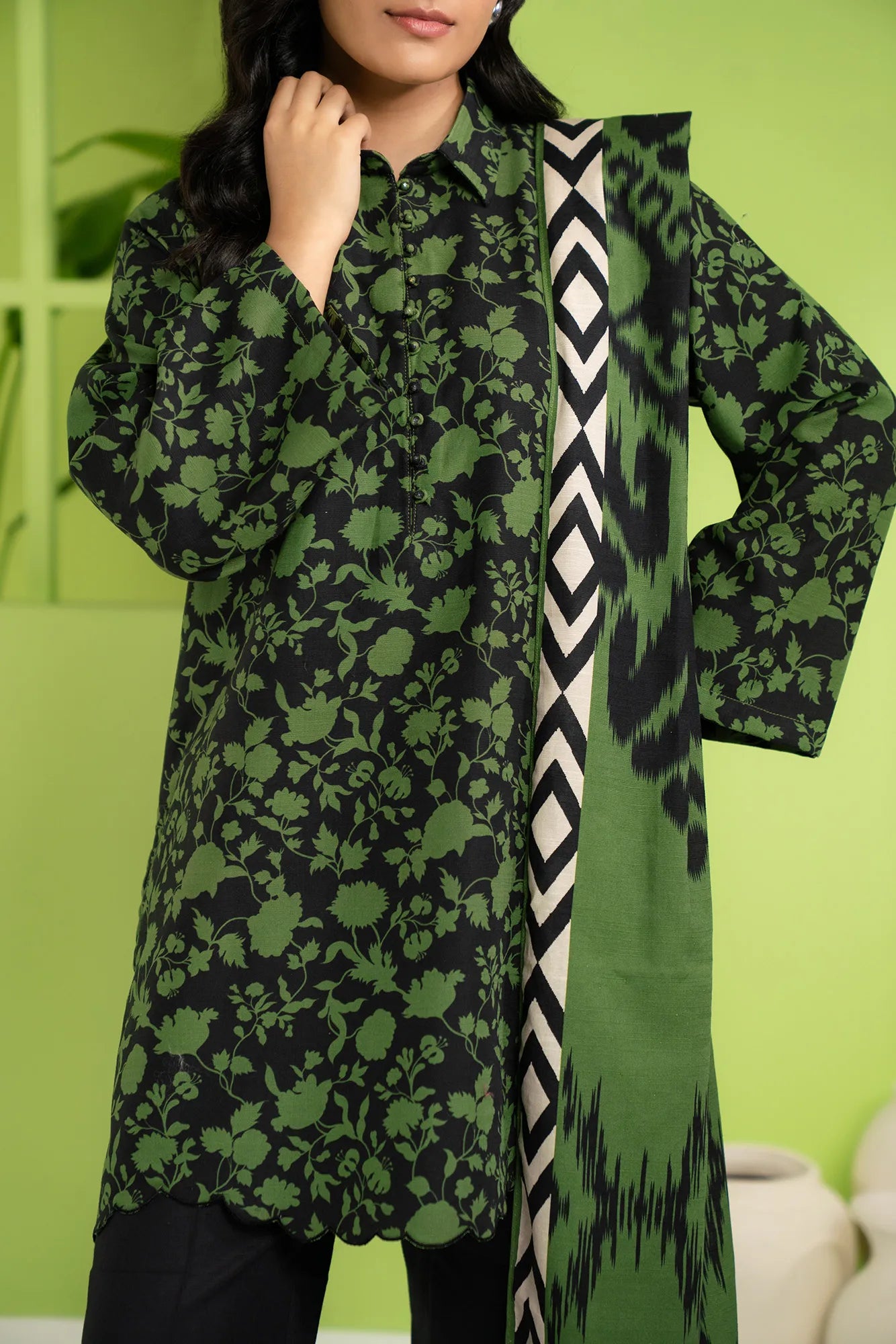 2 Piece Printed Khaddar Suit Unstitched Fall - 25