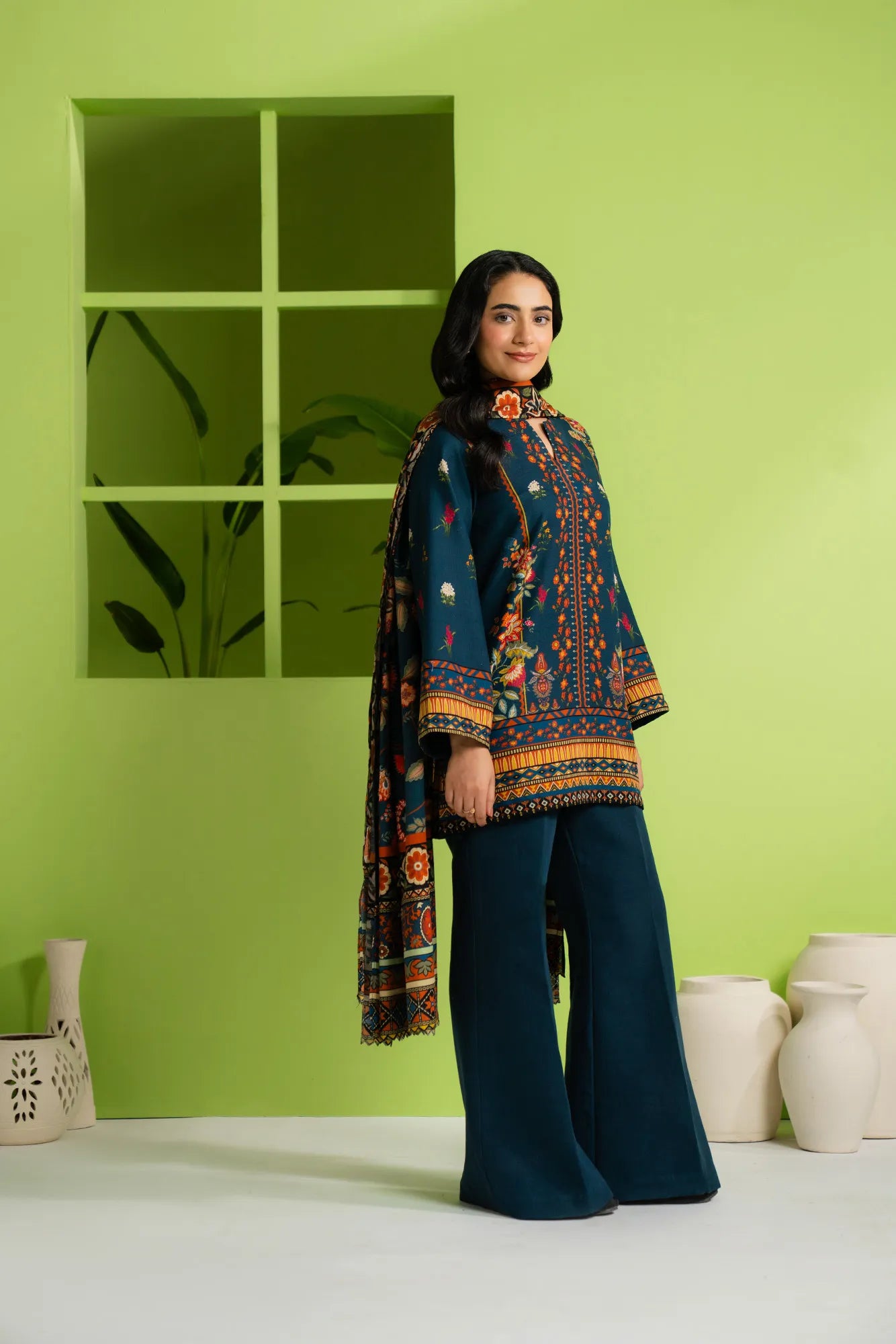 2 Piece Printed Khaddar Suit Unstitched Fall - 25