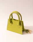 Lime Green Faux Leather Mini Handbag Beyond East Official