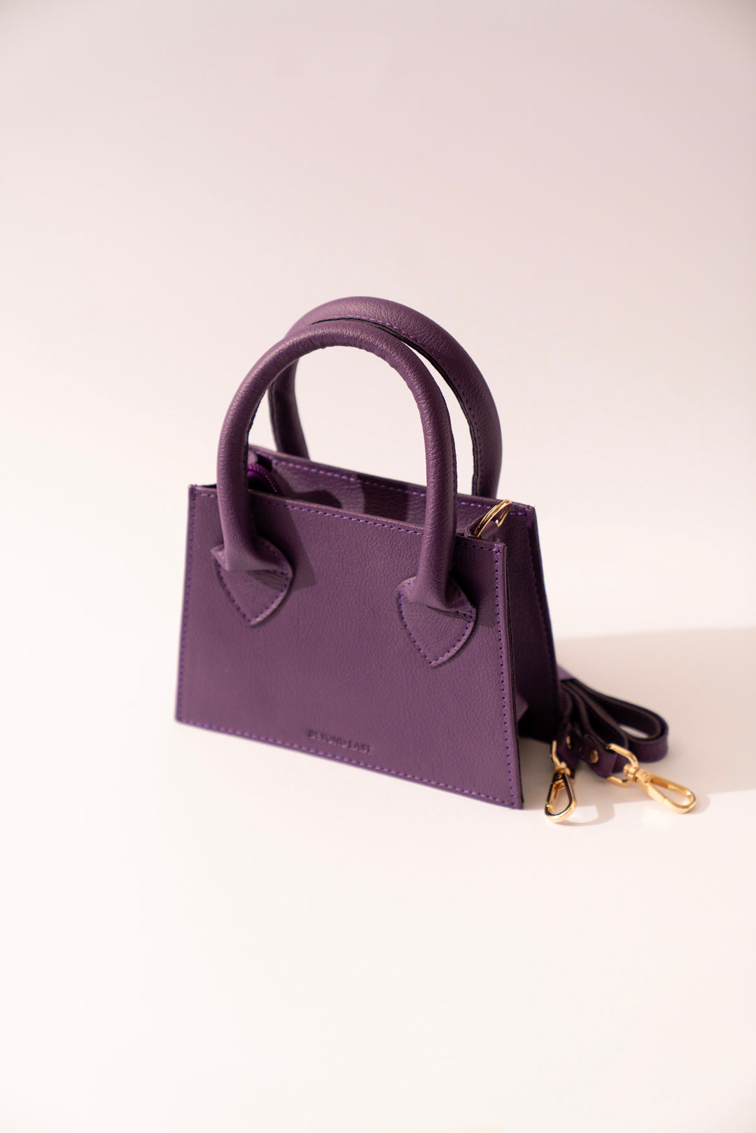 Purple Faux Leather Mini Handbag Beyond East Official