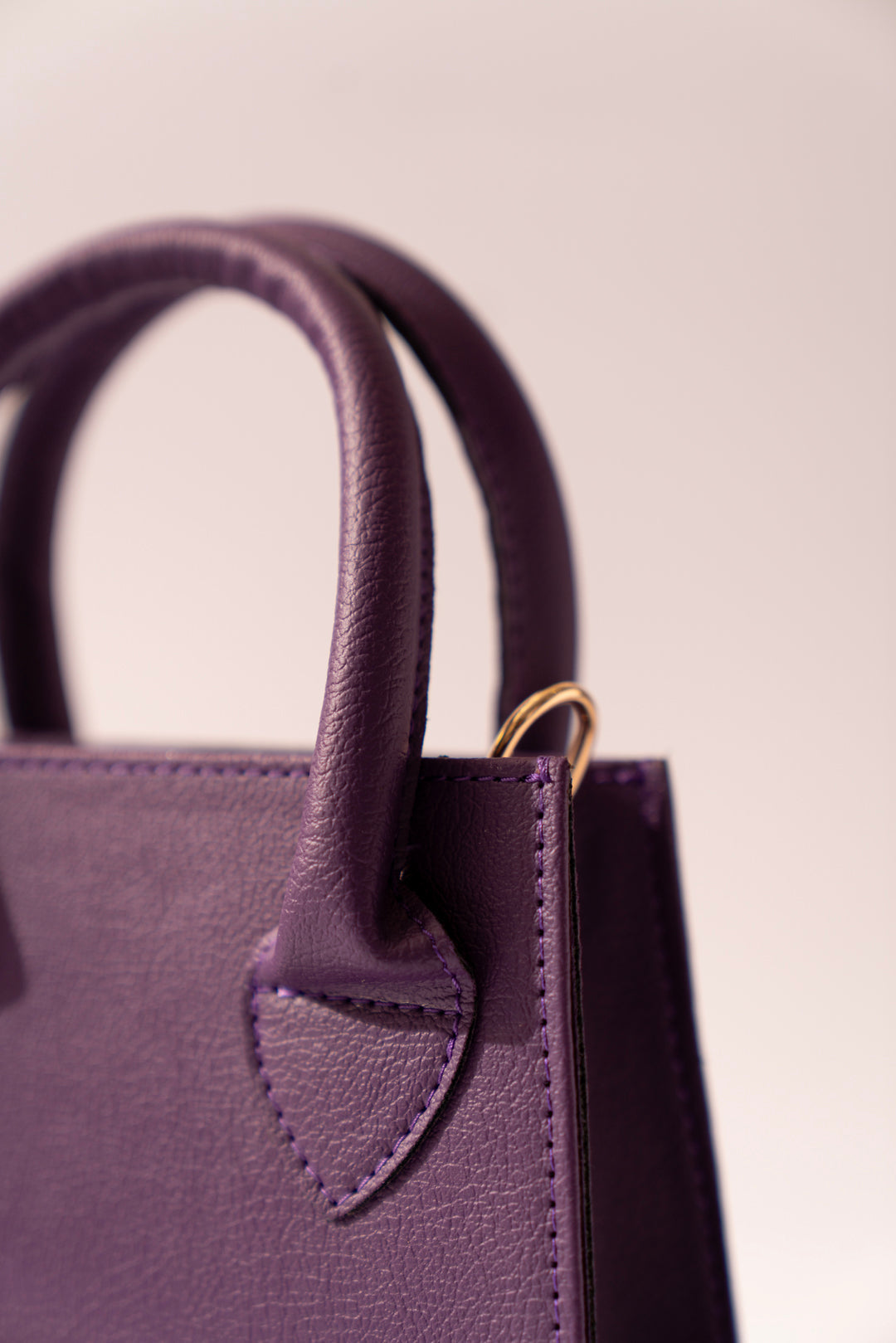Purple Faux Leather Mini Handbag Beyond East Official
