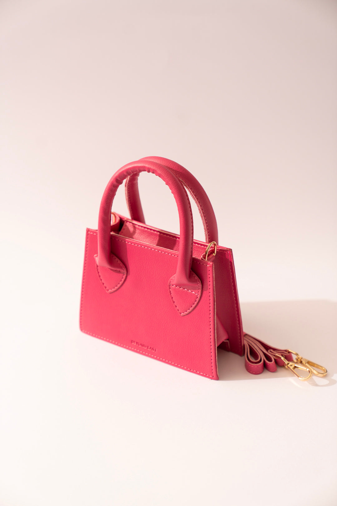 Pink Faux Leather Mini Handbag Beyond East Official