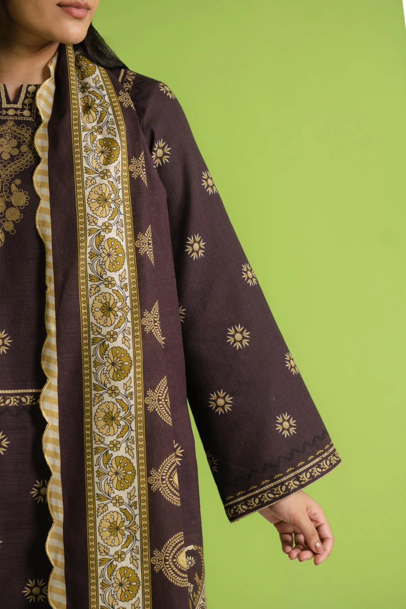 2 Piece Printed Khaddar Suit Unstitched Fall - 25