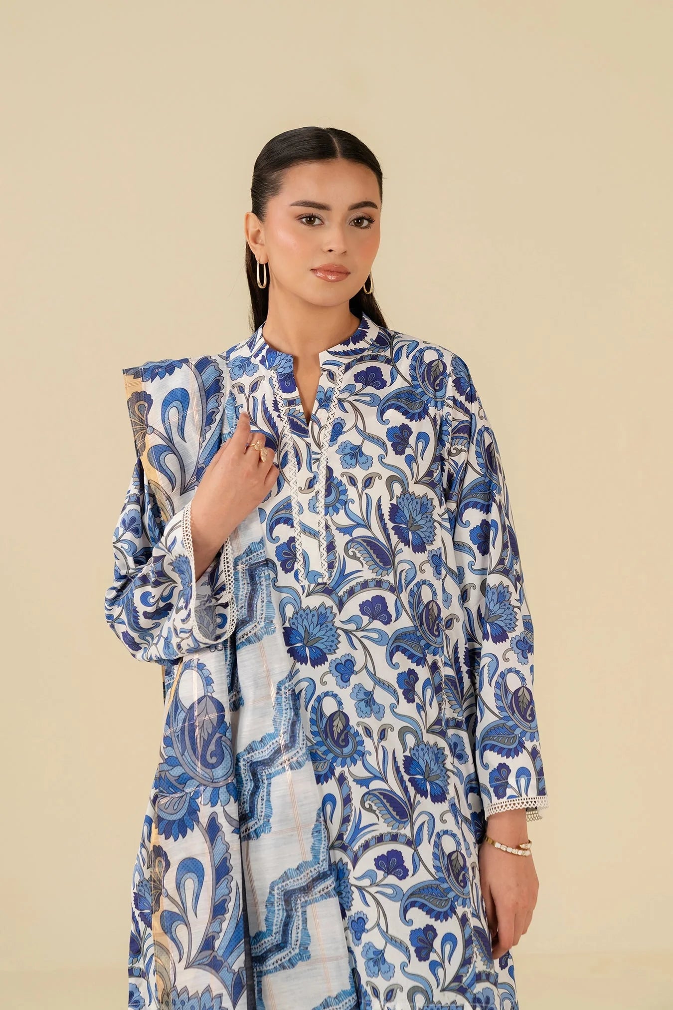 3 Piece Printed Suit Pret SS - 25