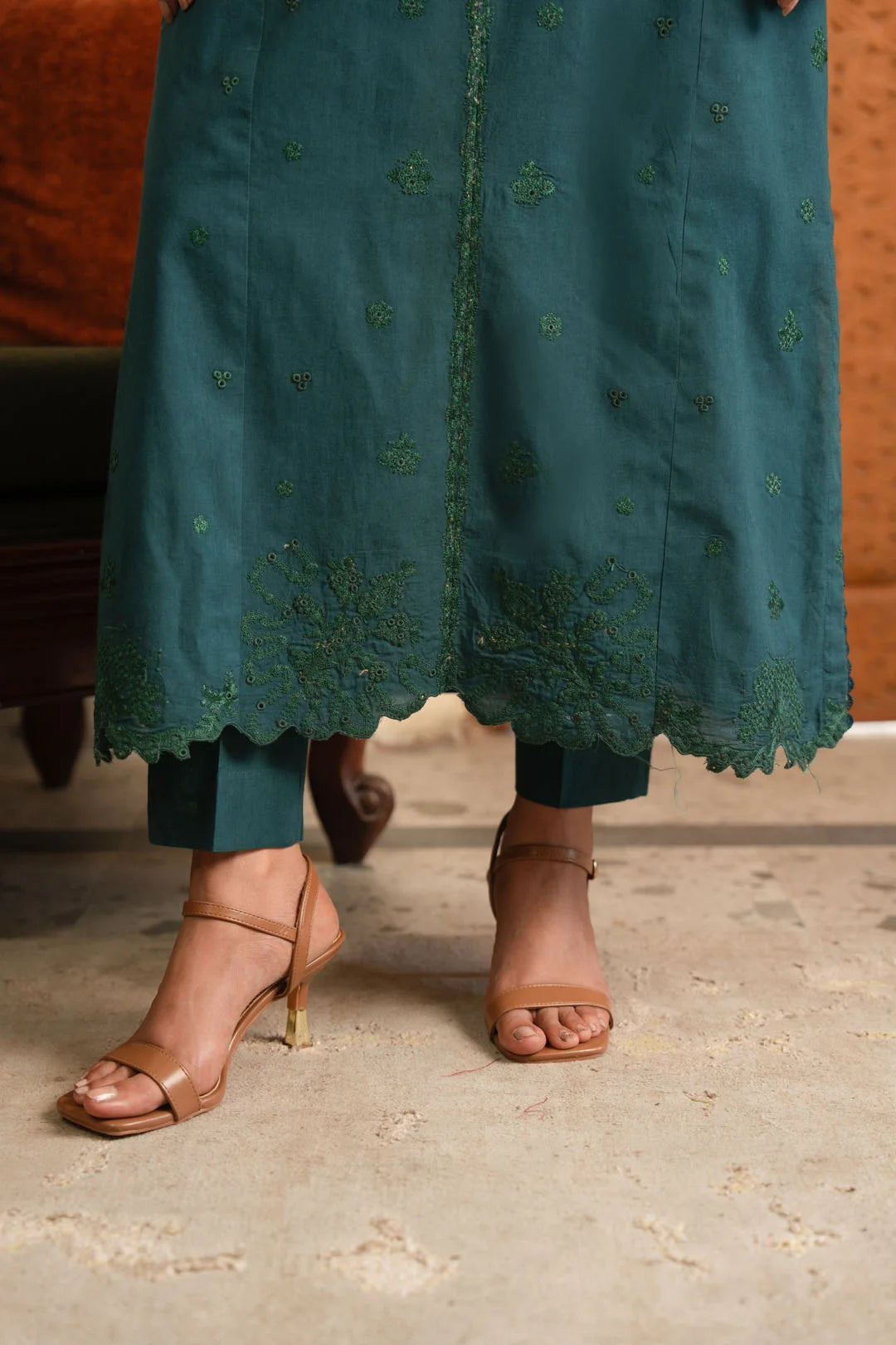 2 Piece Embroidered Cambric Suit Pret SS - 26