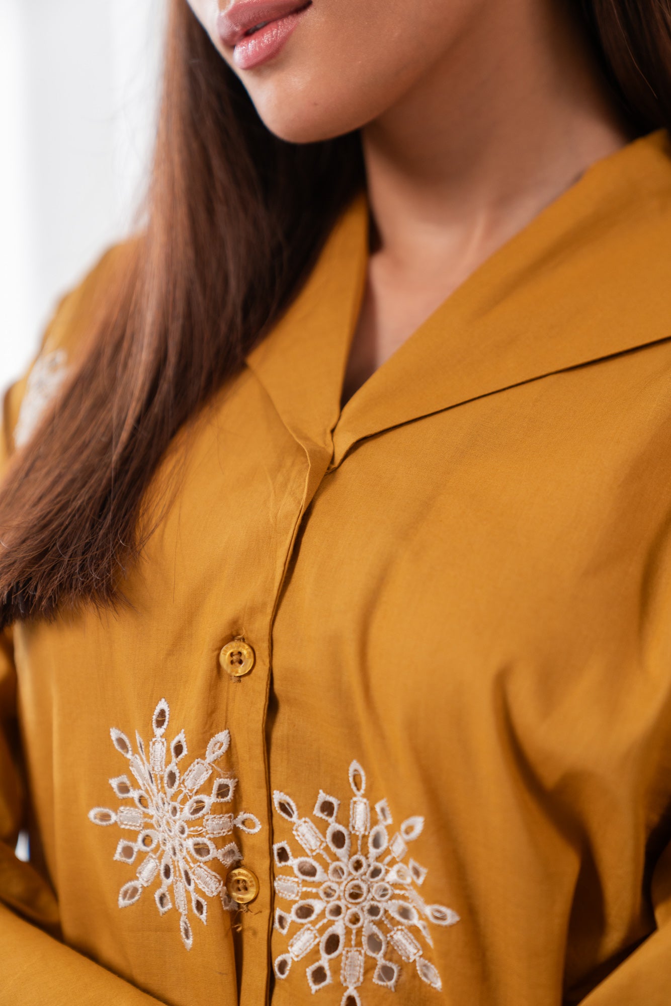 1 Piece Solid Embroidered Lawn Shirt SUMMER-24