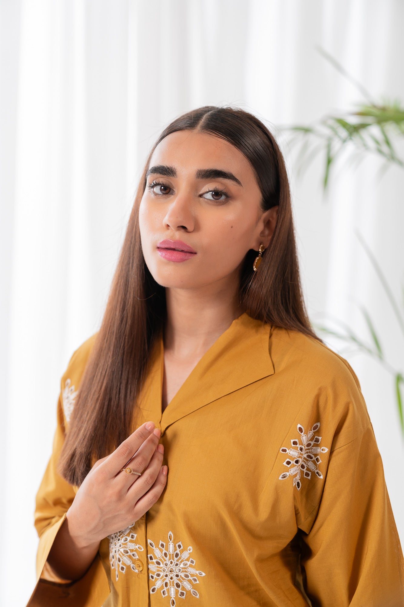 1 Piece Solid Embroidered Lawn Shirt SUMMER-24