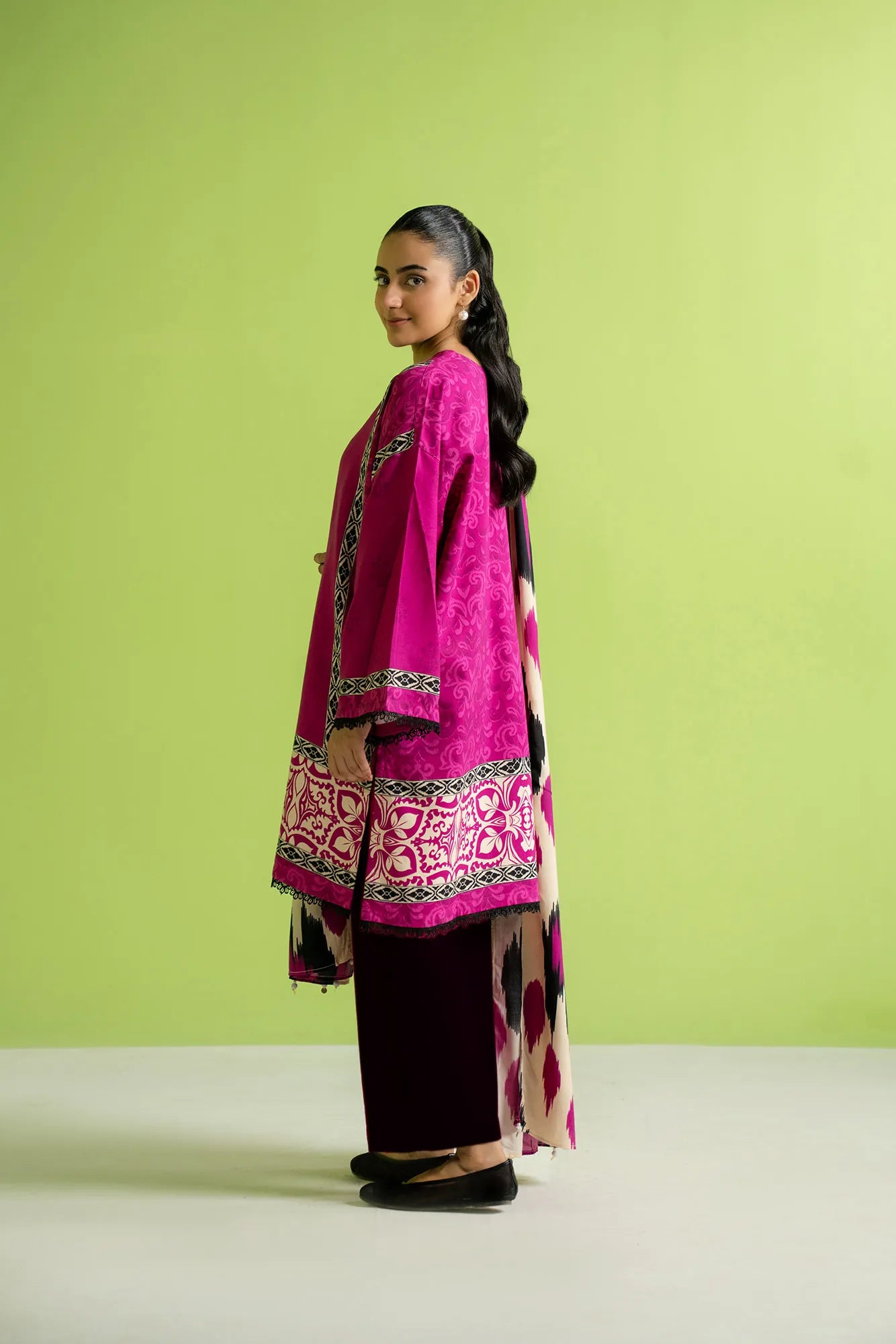 3 Piece Printed Linen Suit Unstitched Fall - 25
