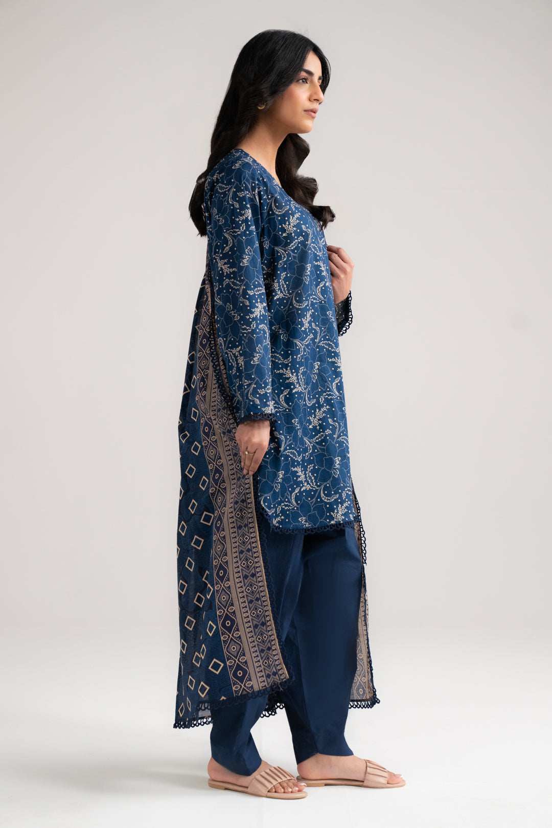 3 Piece Printed Lawn Suit Beena Unstitched - 26