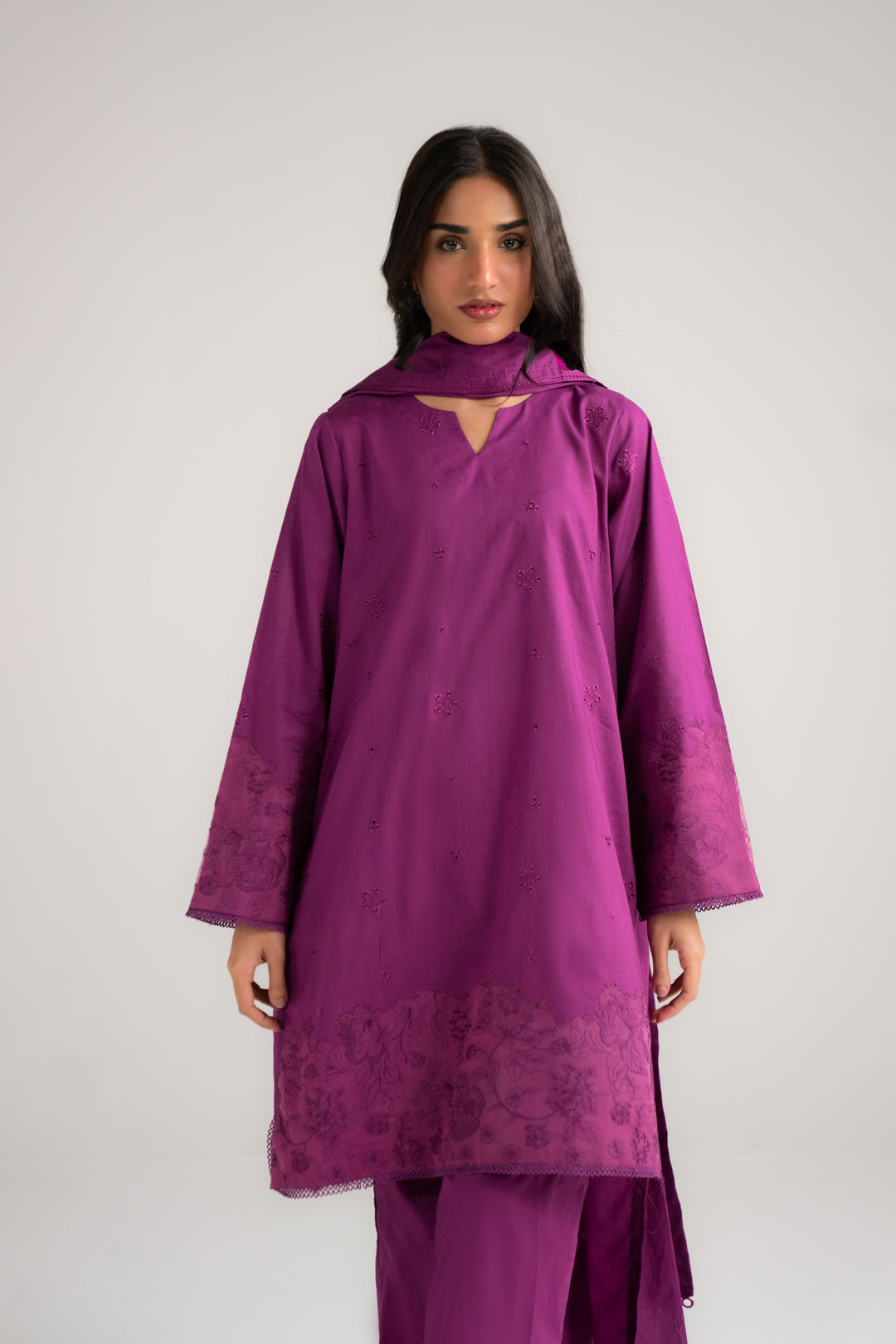 3 Piece Embroidered Lawn Suit Beena Unstitched - 26