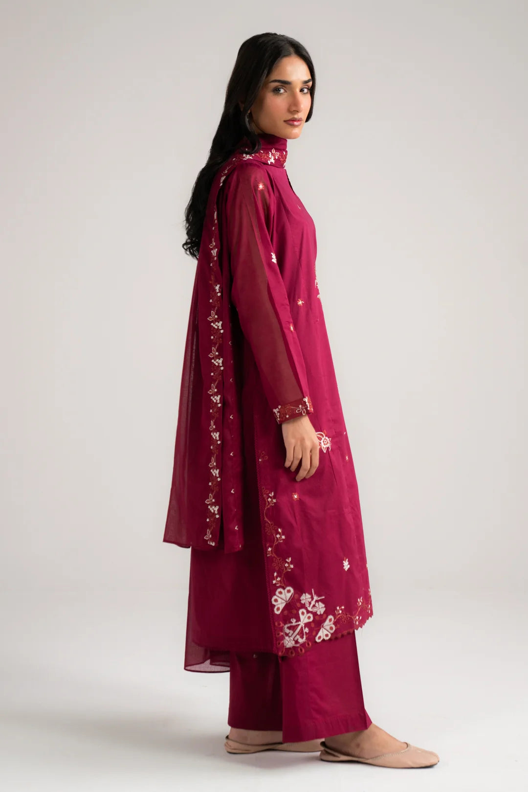 3 Piece Embroidered Lawn Suit Beena-Feb-26