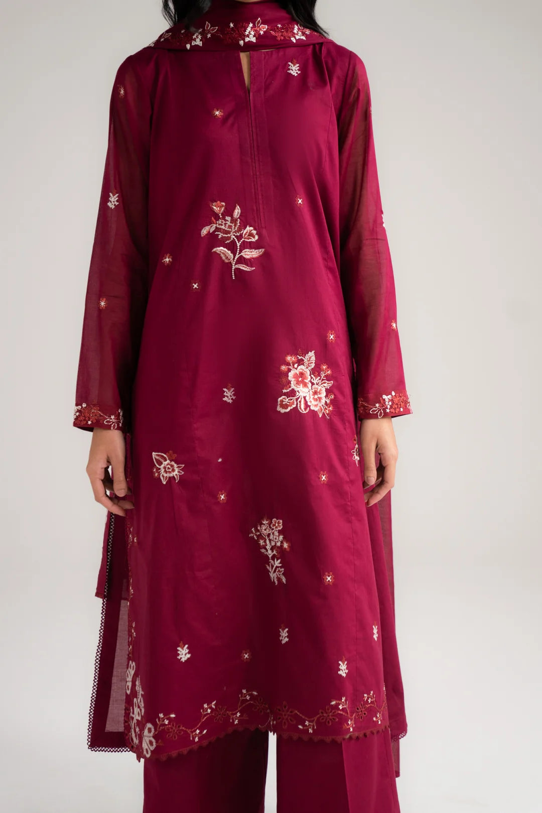 3 Piece Embroidered Lawn Suit Beena-Feb-26