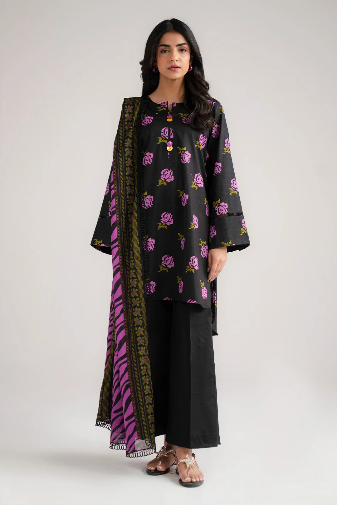 3 Piece Printed Lawn Suit Beena-Feb-26