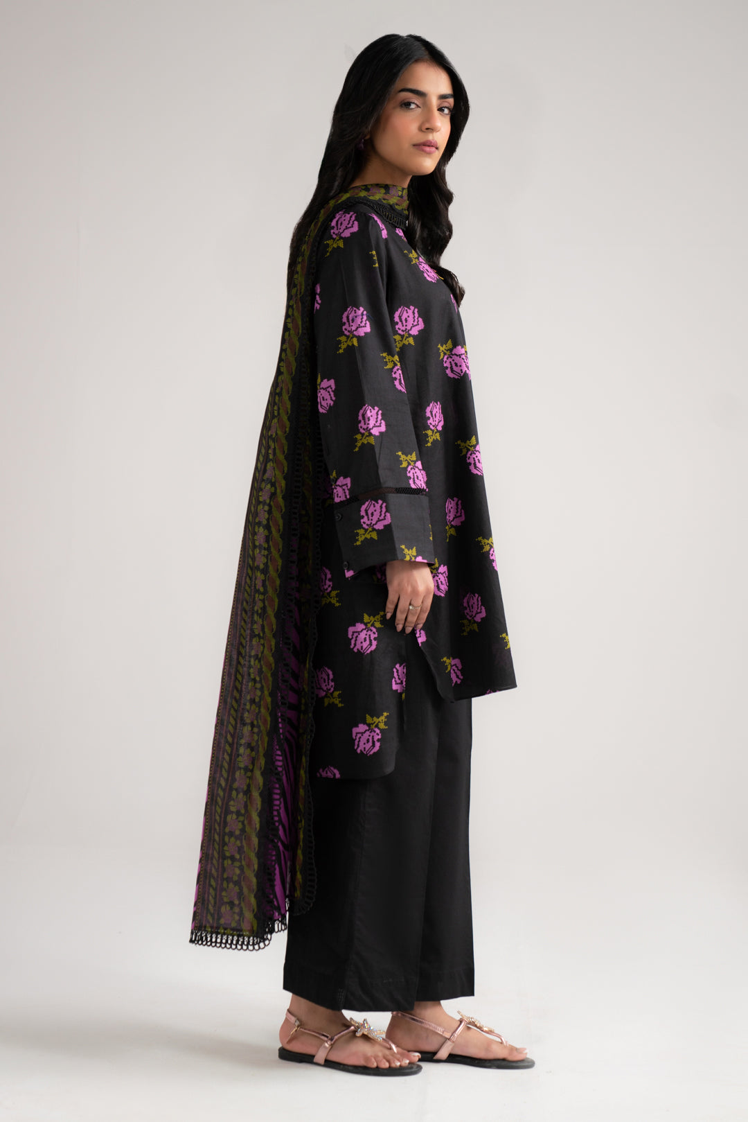 3 Piece Printed Lawn Suit Beena Unstitched - 26