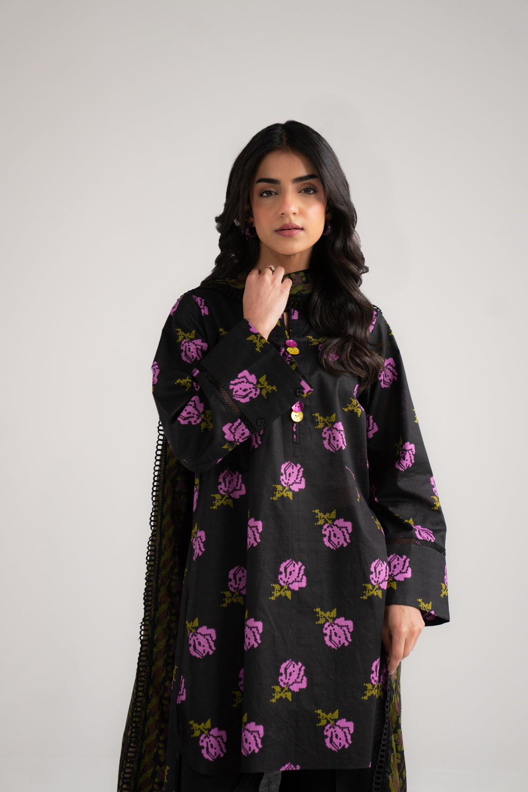 3 Piece Printed Lawn Suit Beena Unstitched - 26