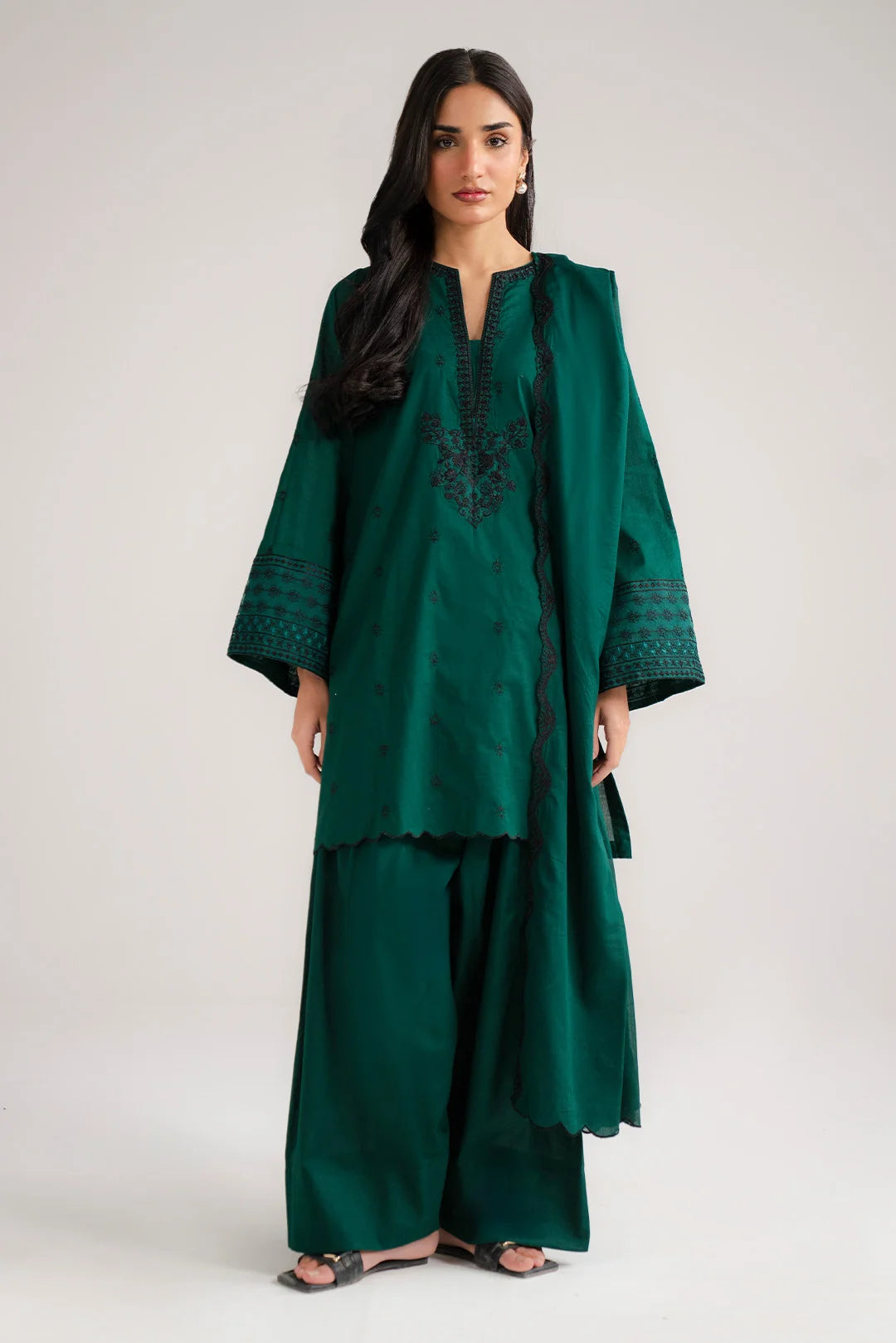 3 Piece Embroidered Lawn Suit Beena-Feb-26