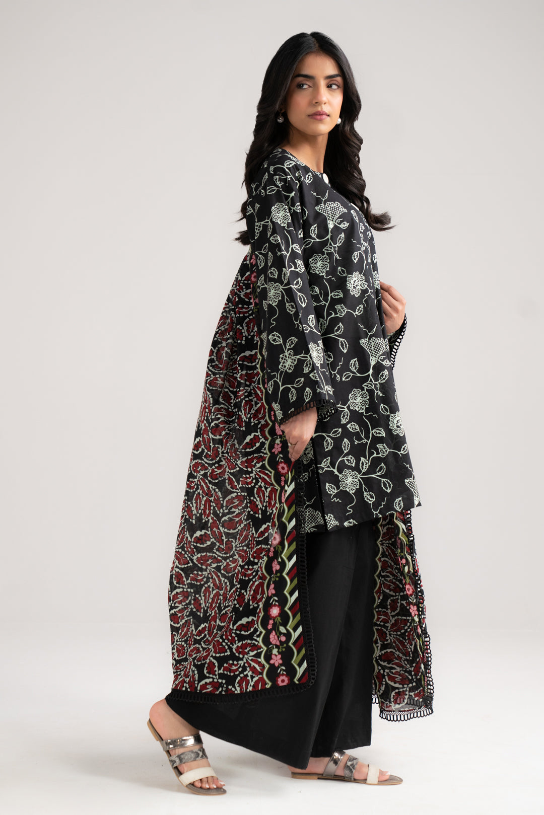 3 Piece Printed Lawn Suit Beena Unstitched - 26